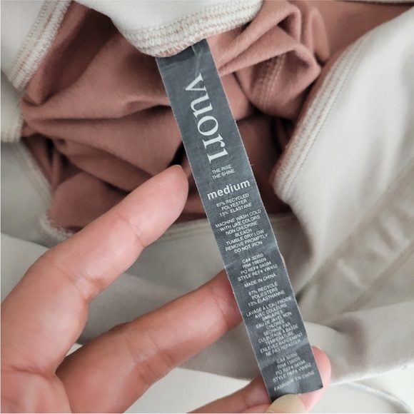 Vuori Vibe Elevation High Waist Drawstring Ankle Leggings Dusty Rose Mauve Sz M - Picture 11 of 14